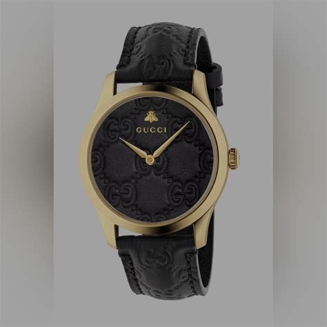 gucci wath black print|gucci rhombi watch.